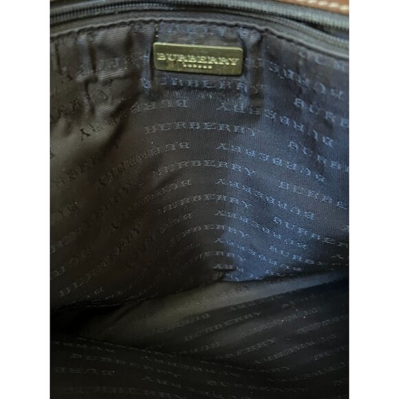 Burberry Haymarket Check Tote Gray Brown Bag Vintage Authentic Handbag - Picture 11 of 11
